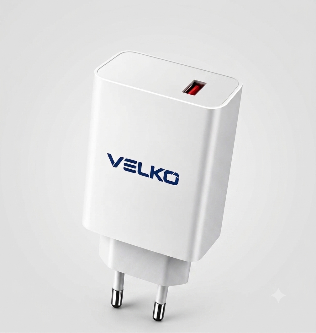 VELKO 33W Super Fast Charger with Cable | AniFast™ Technology